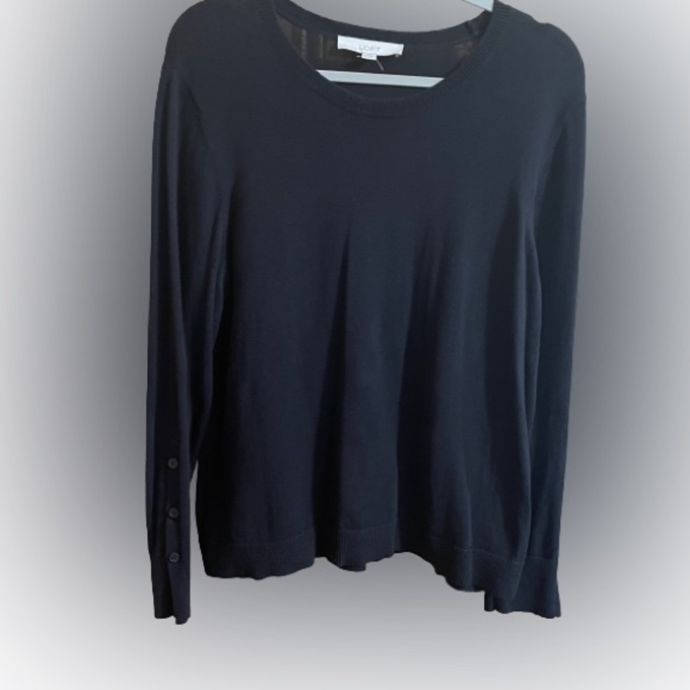 Loft, women’s black sweater, size extra-large